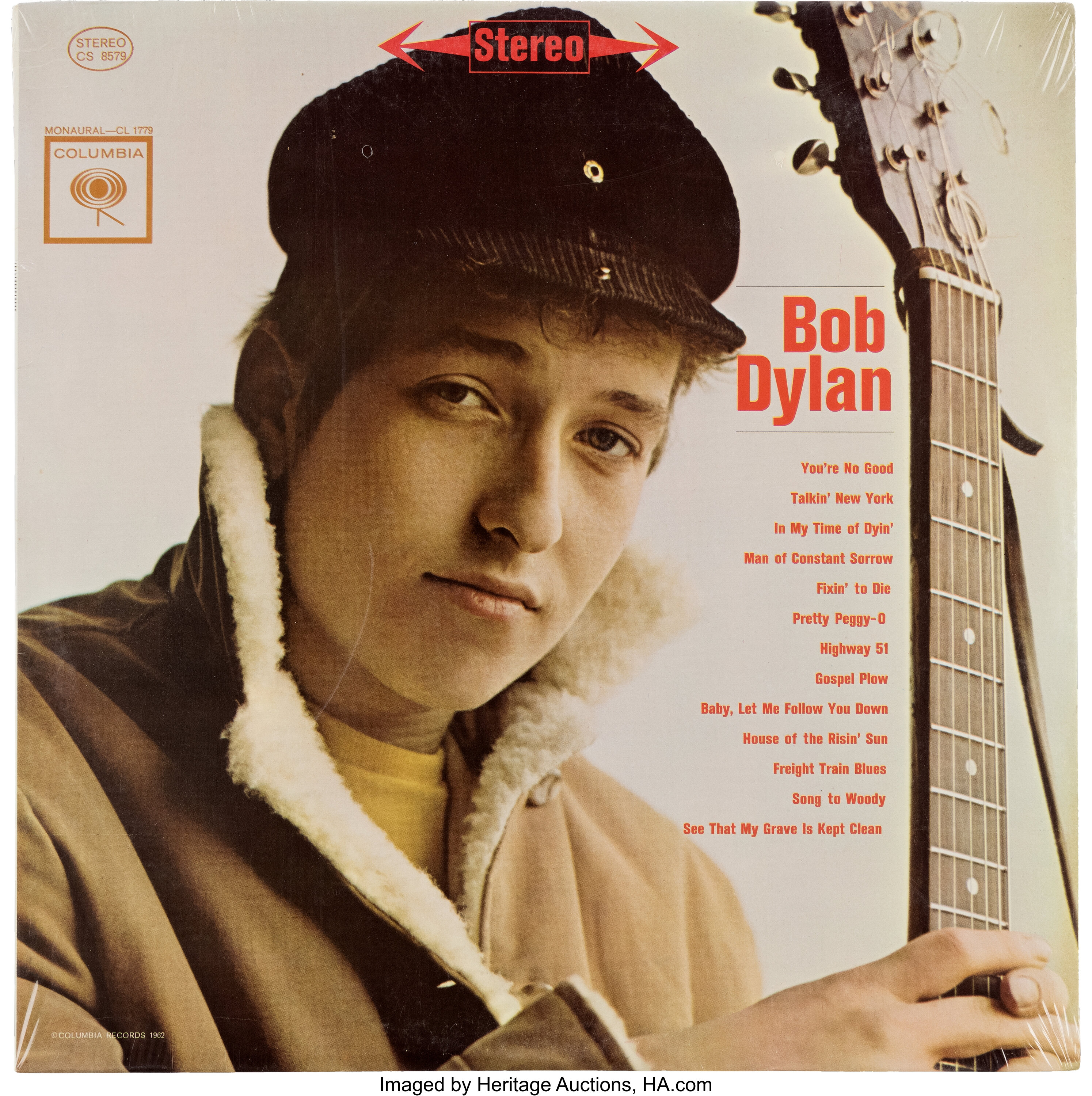 Bob Dylan 1962 First Album Stereo LP In Shrink Wrap